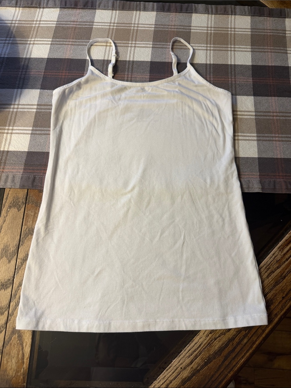 Felina White Slim Fit Adjustable Strap Camisole